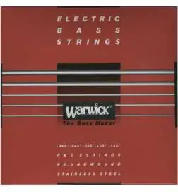 Warwick Cuerdas para bajo,5er,45-135,Red Stainless Steel