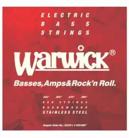 Warwick Cuerdas para bajo,4er,35-095,Red Stainless Steel