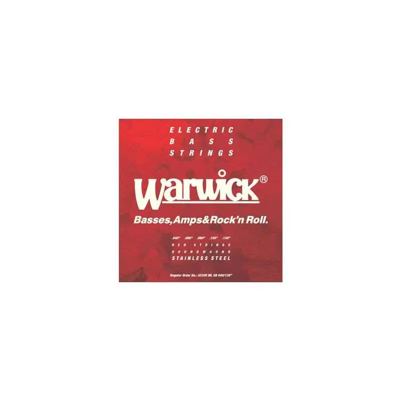 Warwick 42300 Red Electric 5-String Med-Light 040-130