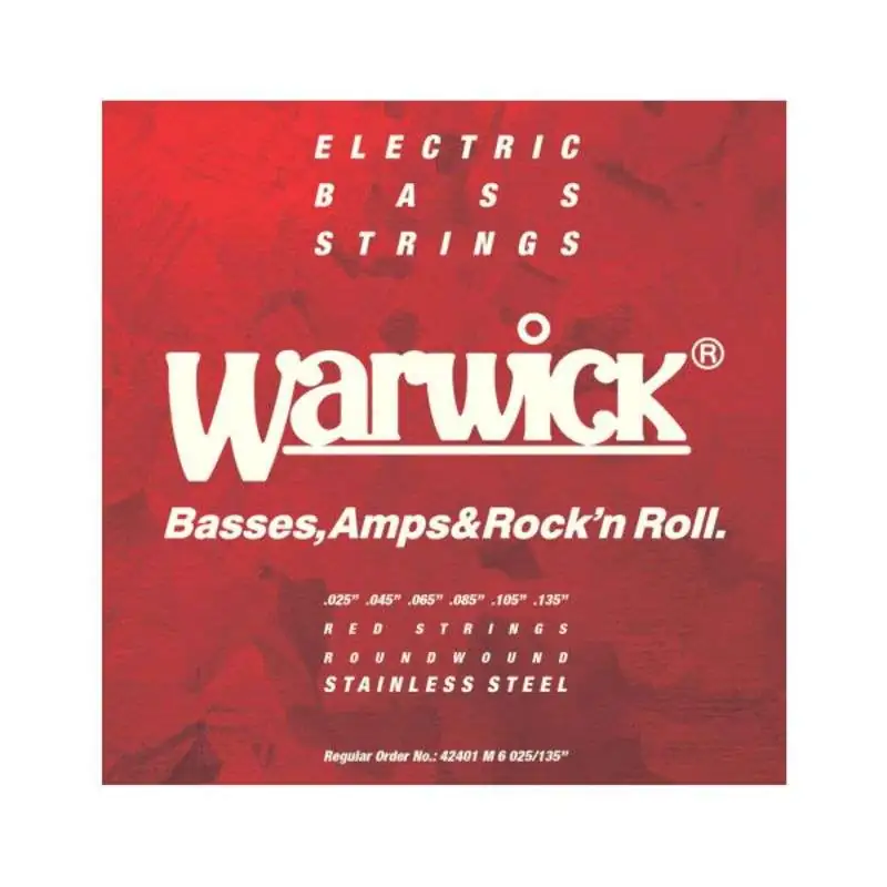 Warwick 42401 Red Electric 6-String Medium 025-135