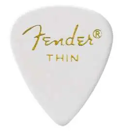 Fender Picks 351 White thin 12-Pack Classic Celluloid