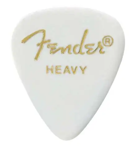 Fender Picks 351 White heavy 12er Set Classic Celluloid