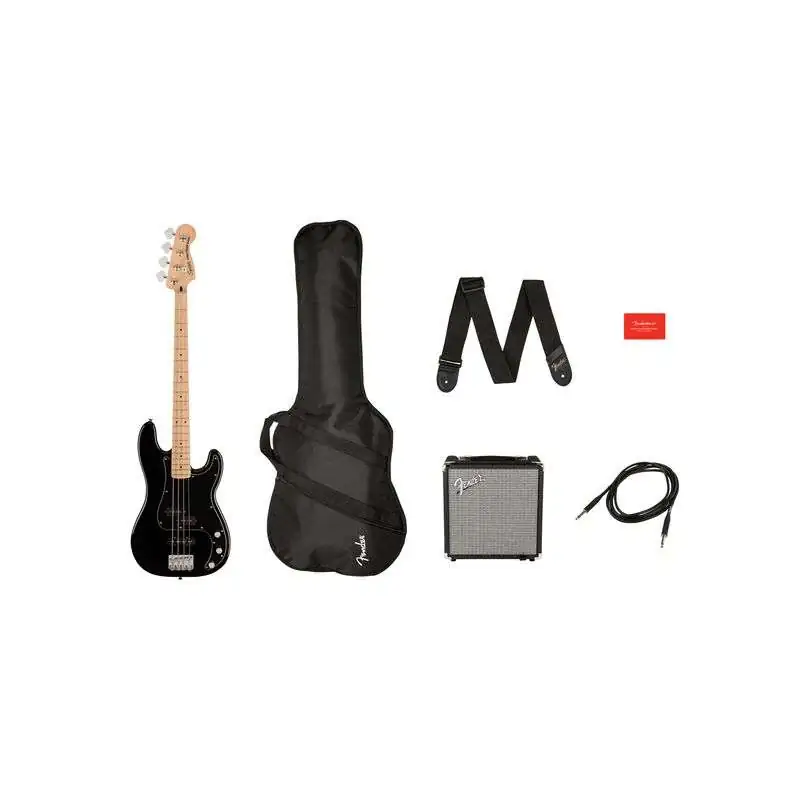 Squier Affinity Series Precision Bass PJ Pack MN Black