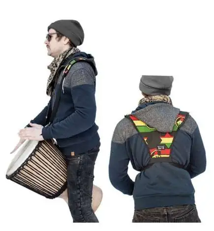 Terré Djembegurt Rucksack , Rasta Farben