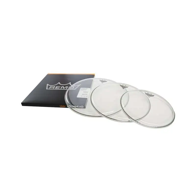 Remo Drum Head Pack Emperor, Clear, Standard: 12",13",16" Remo Drum Head Pack Emperor, Clear, Standard: 12",13",16"
