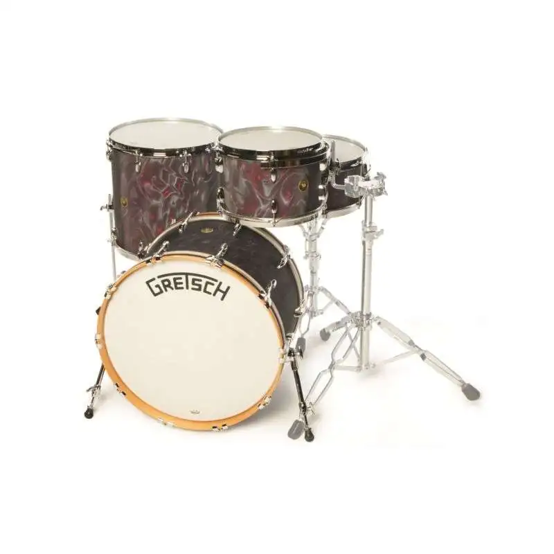 Gretsch Broadkaster Shell-Set Black Satin Flame