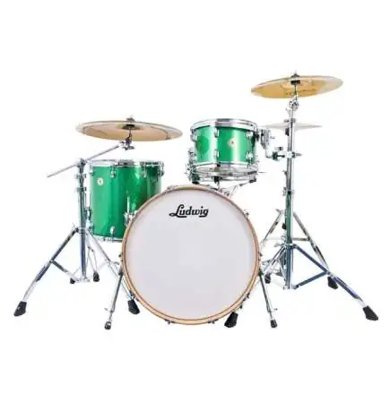 Ludwig Continental 22 4 PC Shell Set Green Sparkle
