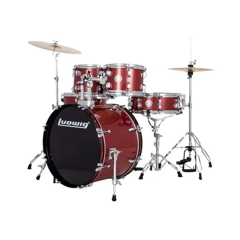 Ludwig Accent Drive 5PC Drum Set Red Sparkle