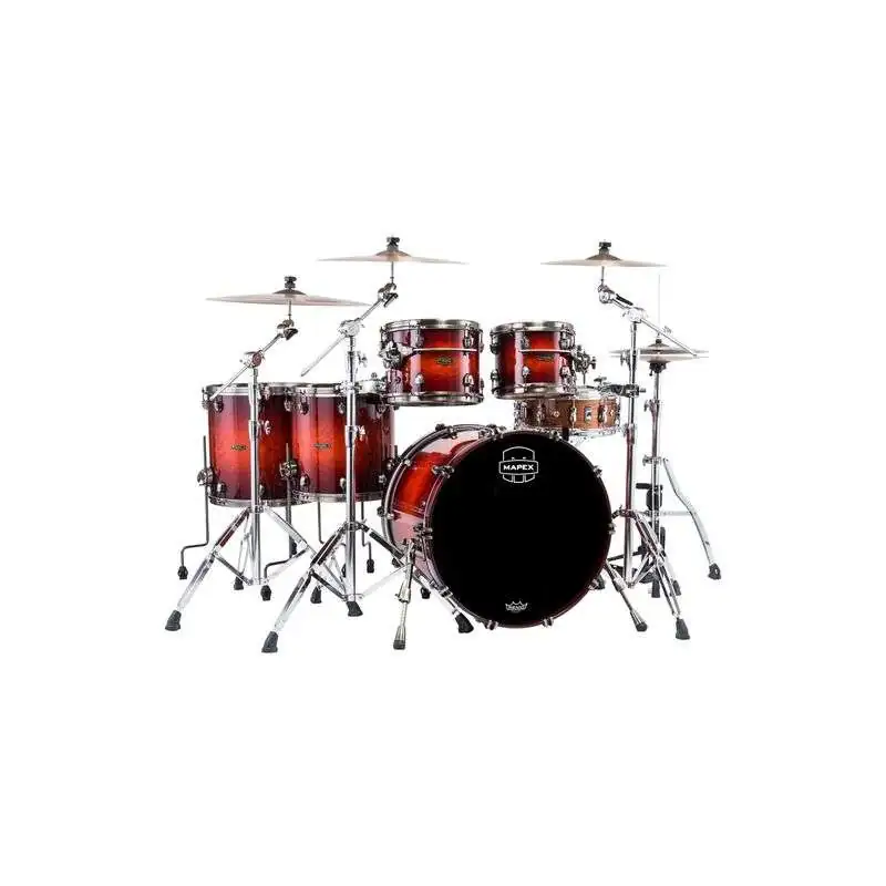 Mapex Saturn Evolution Limited Edition Shell Set Maple Burl Blaze