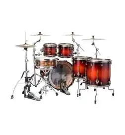 Mapex Saturn Evolution Limited Edition Shell Set Maple Burl Blaze