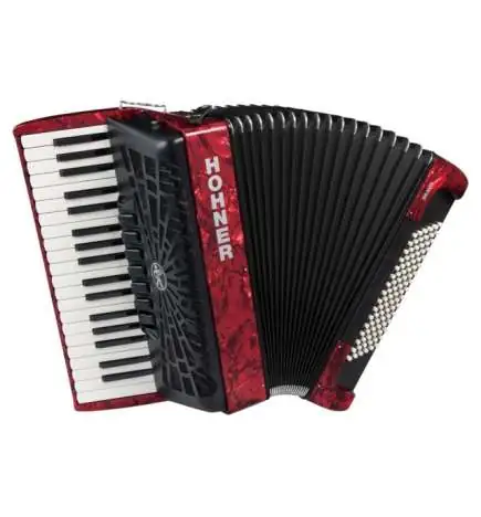 Hohner Bravo III 96 red Silent key fisarmonica acustica