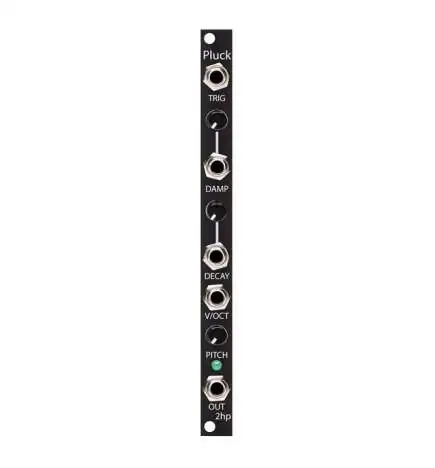 2hp Pluck Black Synth Modulo