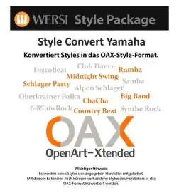 Wersi SONIC OAX Style-Konvertierung YAMAHA - von Tyros 3 bis Genos - Activation Key