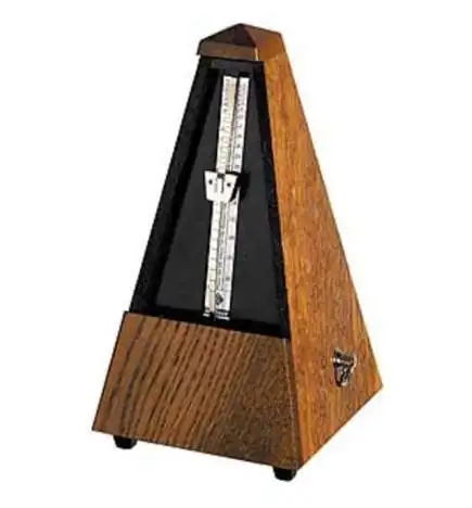 Wittner M 818 N Metronom with Bell Oak Body, Pyramid Form w. Bell