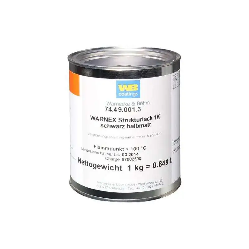 Warnex Laque structurée 1 kg noir