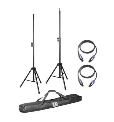LD-Systems DAVE 8 SET 2 2 pieds, 2 câbles, 1 housse