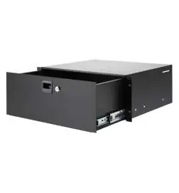 Adam Hall 19 Rack Drawer 4HE Depth 38cm