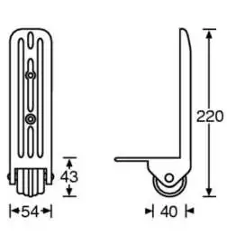 Adam Hall 3782 Roulette d angle nylon 40 mm