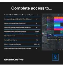 Presonus Studio One Pro+ 6 Months License Code