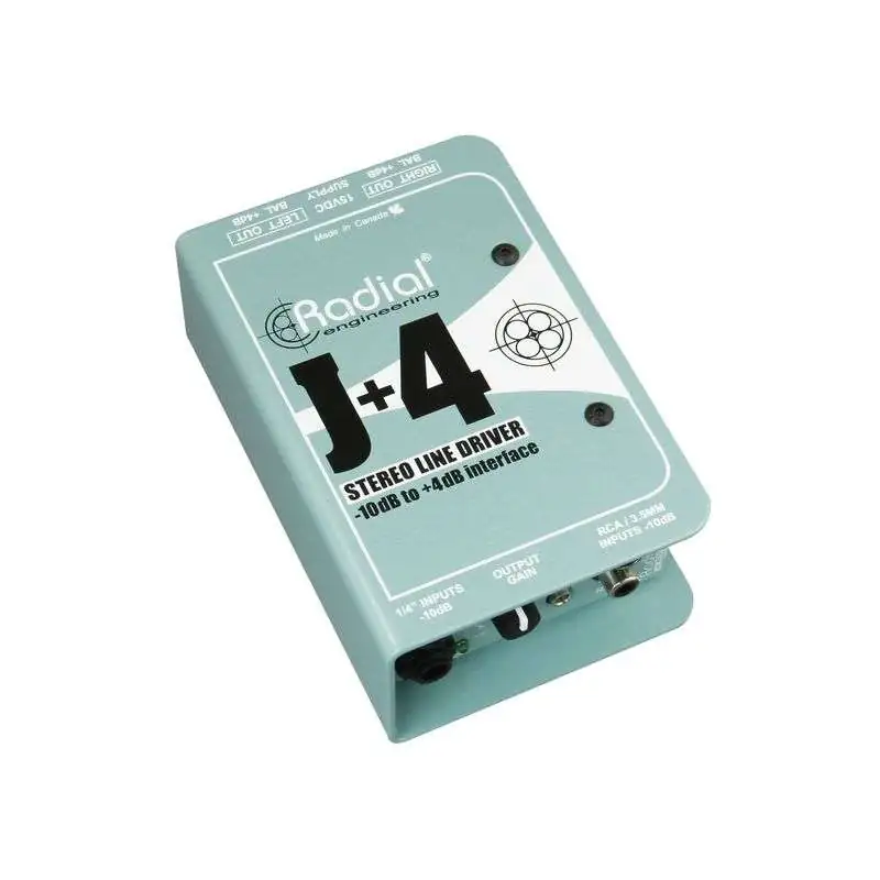 Radial J+4 DI Box estéreo Line Driver