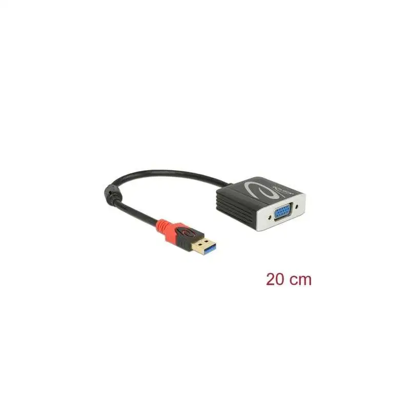 DELOCK Adapter USB 3.0 Typ-A Stecker VGA Buchse 20 cm
