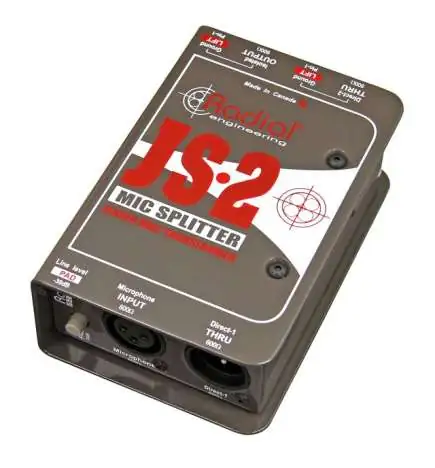 Radial JS-2 Microfone splitter
