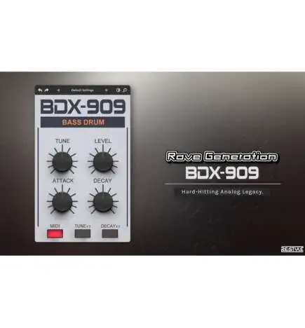 Rave Generation BDX-909 VST código de licencia