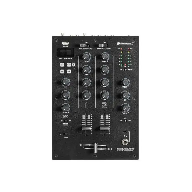 Omnitronic PM-222P Bluetooth & USB DJ Mixer