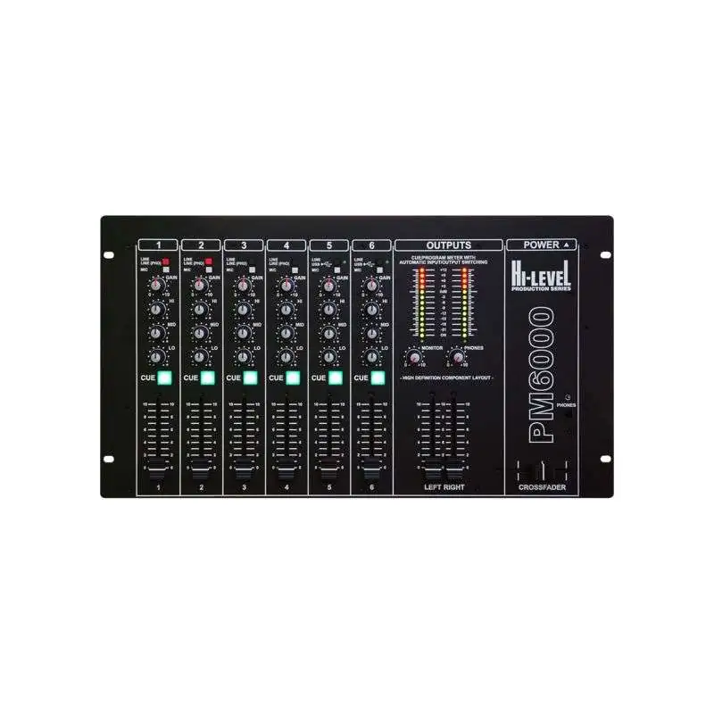 Hi-Level PM6000 USB Mixer Dj