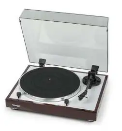Thorens TD 402 DD (walnut, incl. AT VM95E) Hifi giradischi