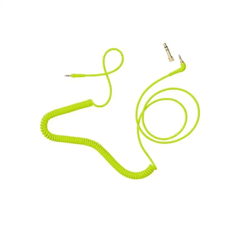 AIAIAI C18 - coiled, neon yellow 1,5 m w. adapter