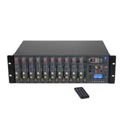 Omnitronic RM-1422FXA USB Rack-Power-Mixer