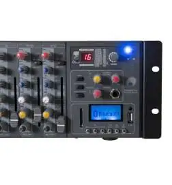Omnitronic RM-1422FXA USB Rack-Power-Mixer
