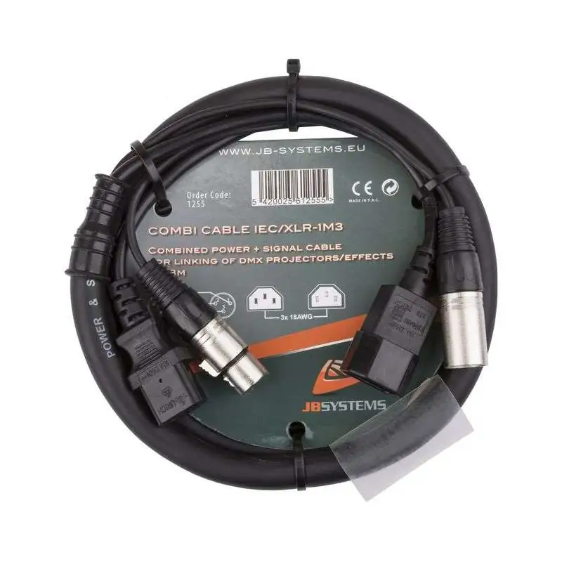 Briteq IEC/XLR-1M3 Combi-Cable 1.3m (Black)