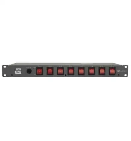 Showtec DJ-Switch Base de interruptores de 8 canales IEC Out