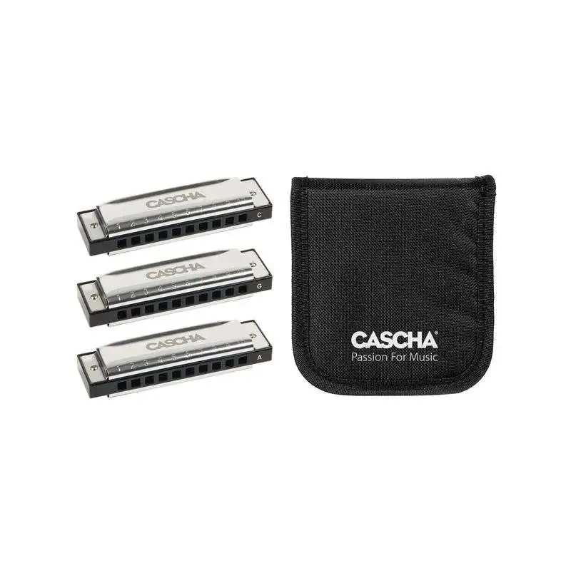 Cascha Verlag Blues Harmonica 3er Set