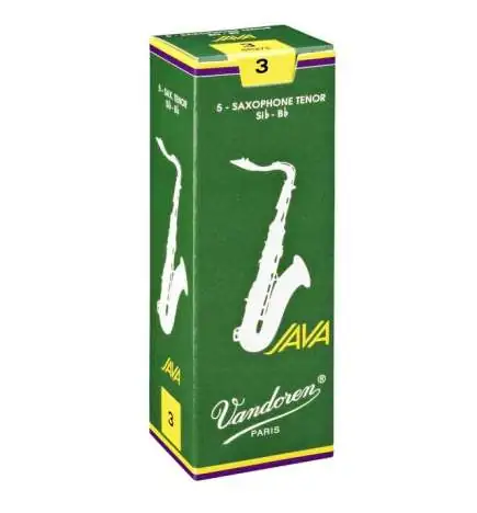 Vandoren Palhetas Sax Tenor Java 3 Caixa com 5 unids.
