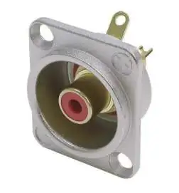 Neutrik NF2D-2 Cinch inbouwplug rood