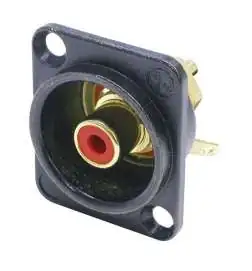 Neutrik NF2D-B-2 Cinch inbouwplug rood