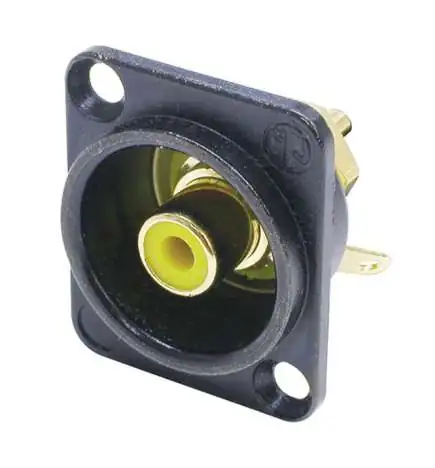 Neutrik NF2D-B-4 Fiche cinch encastrable jaune