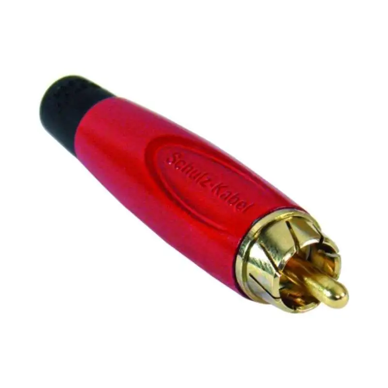 Schulzkabel RCA-Stecker vergoldet rot