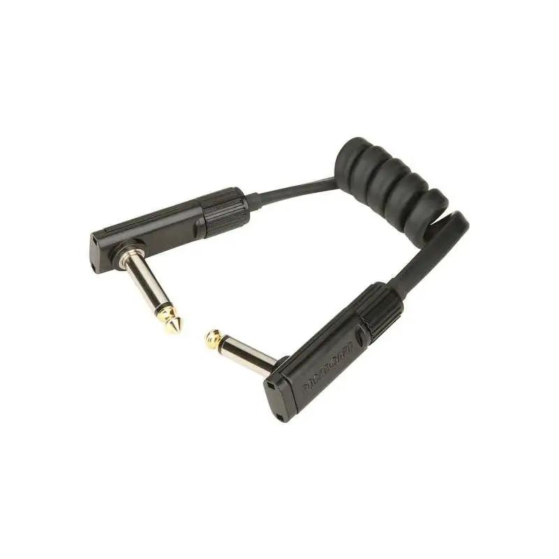 Rockboard Black Coiled Series Flat Patch Cable 0,3 m
