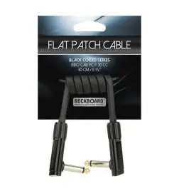 Rockboard Black Coiled Series Flat Patch Cable 0,3 m