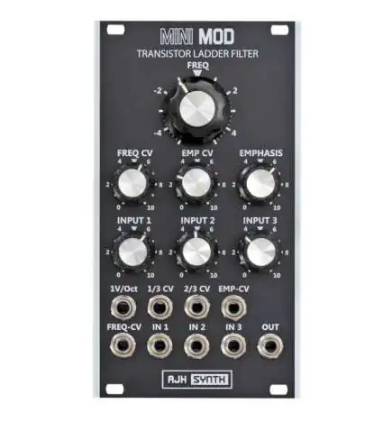 AJH Synth Synth MiniMod VCF Black Módulo eurorack de filtrado