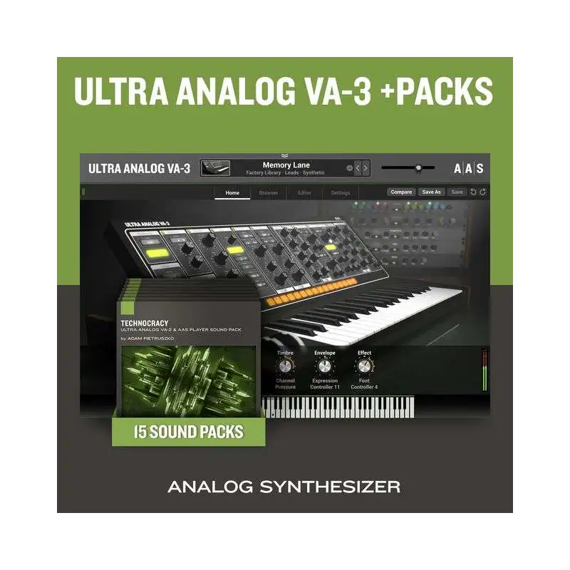 Applied Acoustic Systems Ultra Analog VA-3 + Packs Bundle VST licentiecode