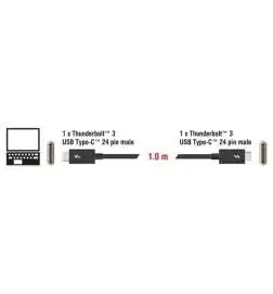 DELOCK Thunderbolt 3 Kabel 1m