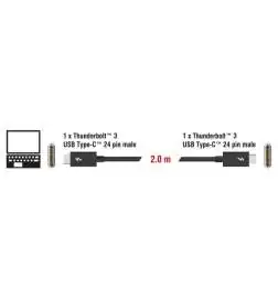 DELOCK Thunderbolt 3 Kabel 2m