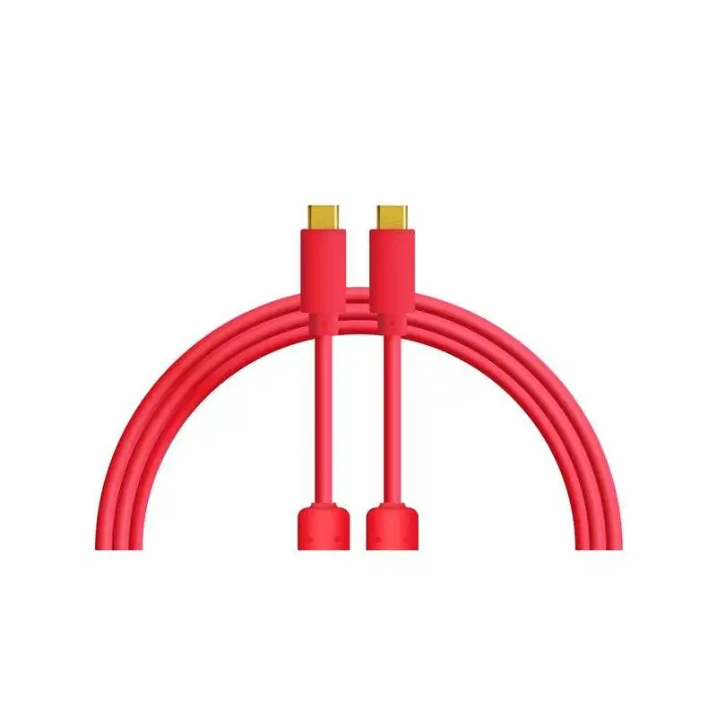 DJ TECHTOOLS Chroma Cable USB-C to C, red - 1,0 m, gerader Stecker