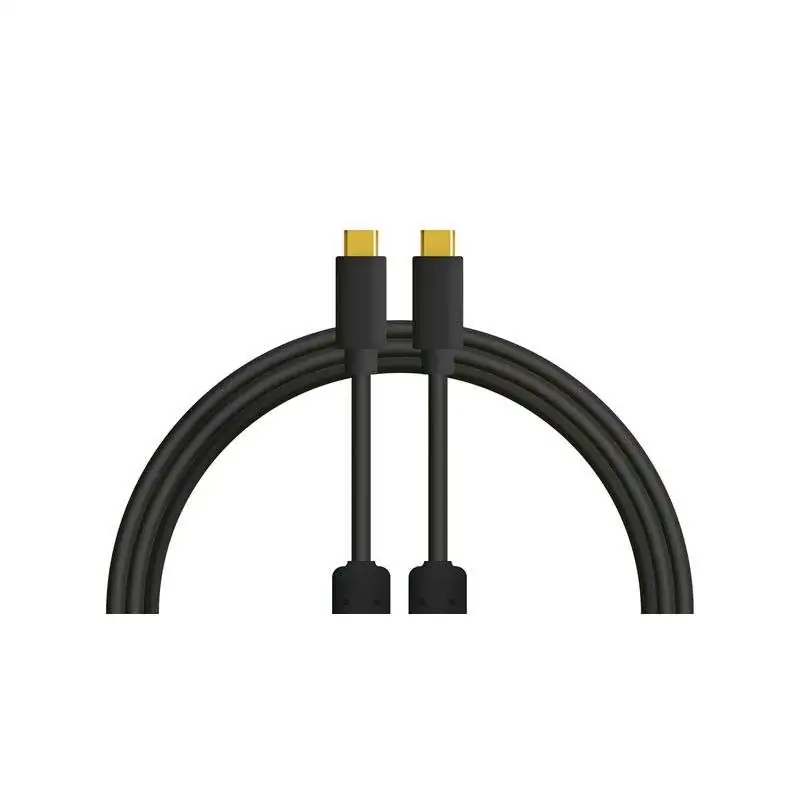 DJ TECHTOOLS Chroma Cable USB-C to C, black - 1,0 m, gerader Stecker
