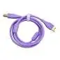 DJ TECHTOOLS DJTT USB Chroma Cable Purple 1,5m, conector plano DJ TECHTOOLS DJTT USB Chroma Cable Purple 1,5m, conector plano